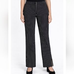 H&M BLACK AND WHITE PINSTRIPE PANTS, SIZE 10